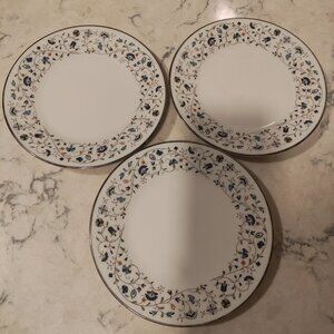 Noritake China 3 Salad Plates - Contemporary Floris Design